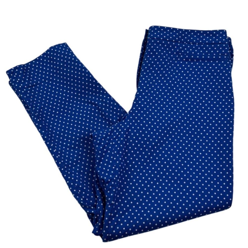 Talbots Hampshire Curvy Polka Dot Preppy Classic Trouser Pants Women's Size 12